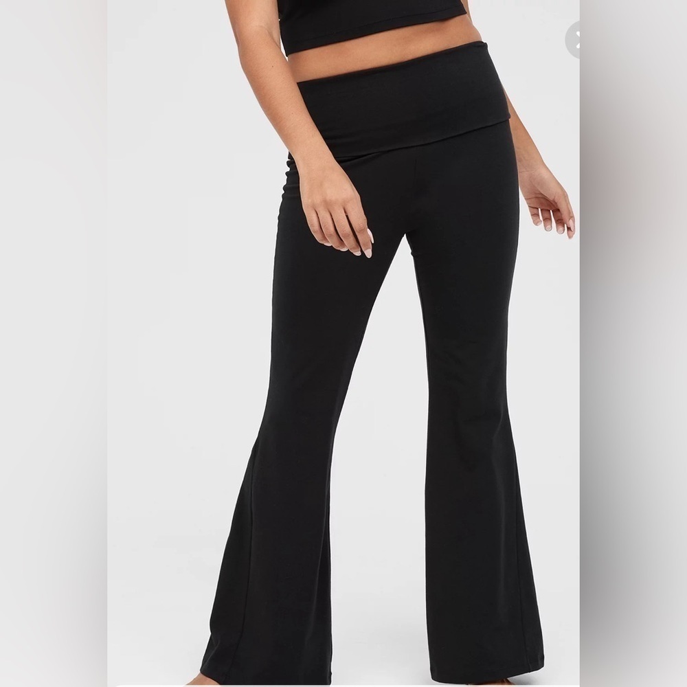 Aerie OFFLINE OG Foldover High Waisted Super Flare Legging Sz Small Short NWT